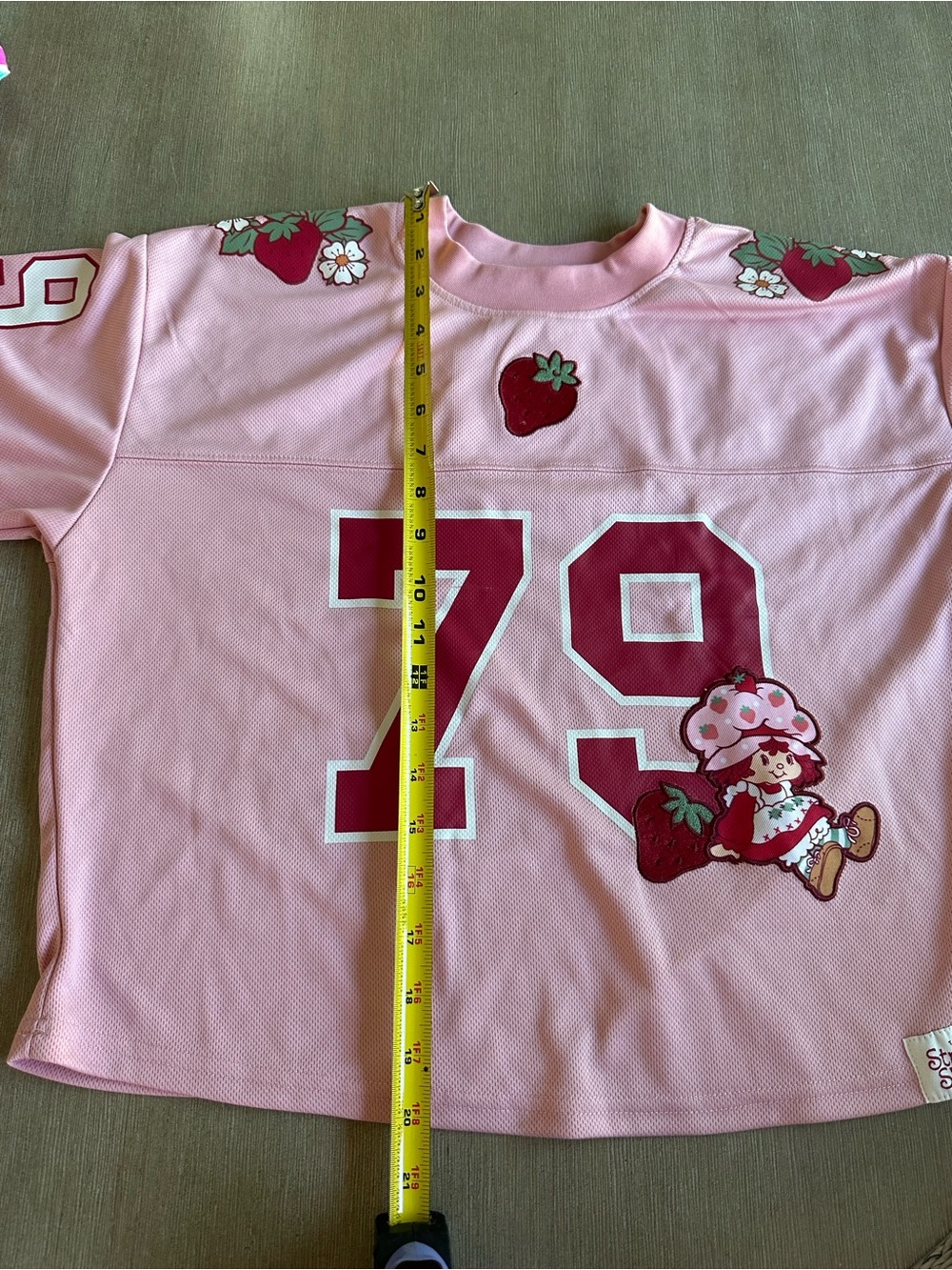 Pink strawberry shortcake Jersey Top with Number 79 SM - Picture 7 of 7